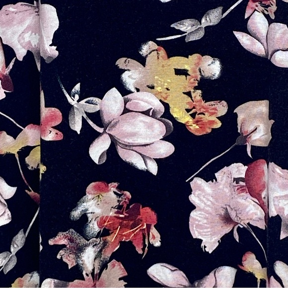 Meri Skye Asymmetrical Knit Top 1X Black Pink Scoop Neck 3/4 Sleeves Made In USA - Picture 5 of 11